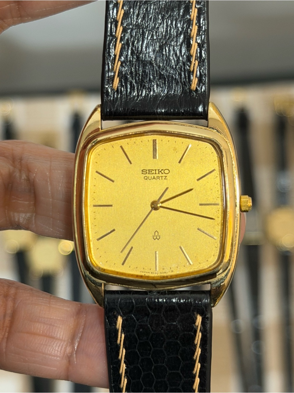 Vintage 1980 Seiko Quartz 6030-5250 Men’s Watch, Gold Plated